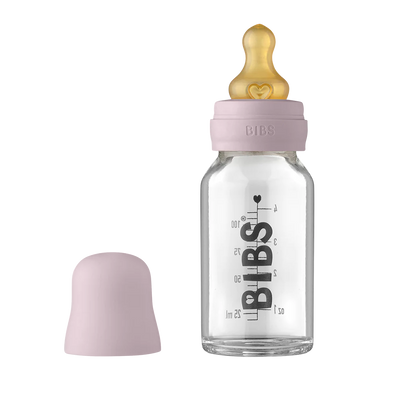 BIBS Baby Glass Bottle Complete Set Dusky Lilac