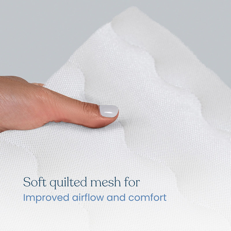 Halo Breathable Crib Mattress Cover - White- Strolleria