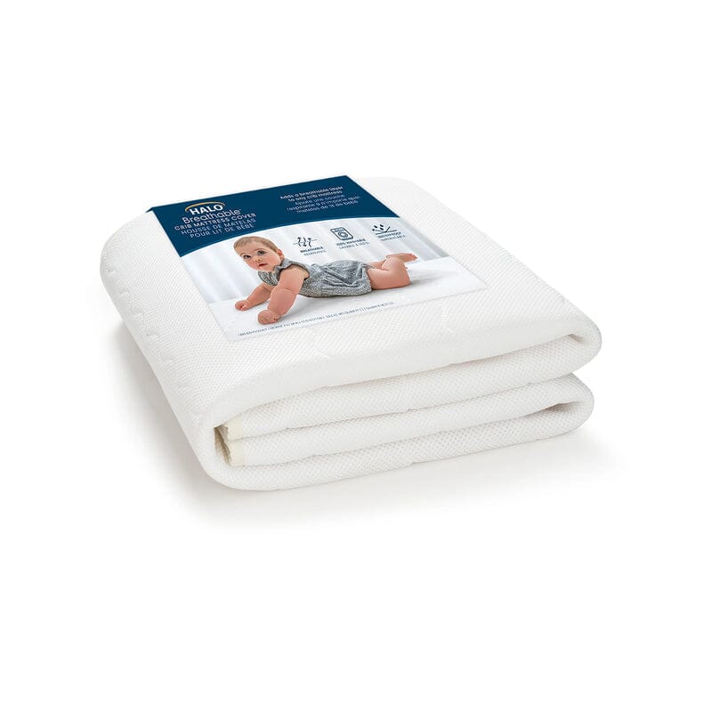 Halo Breathable Crib Mattress Cover - White- Strolleria