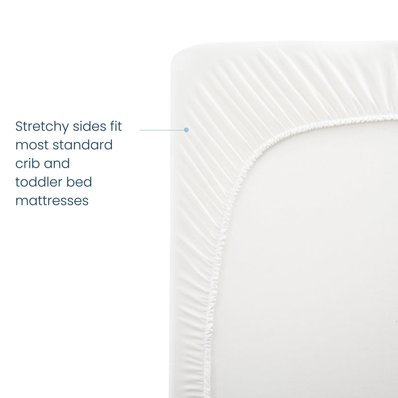 Halo Breathable Crib Mattress Cover - White- Strolleria