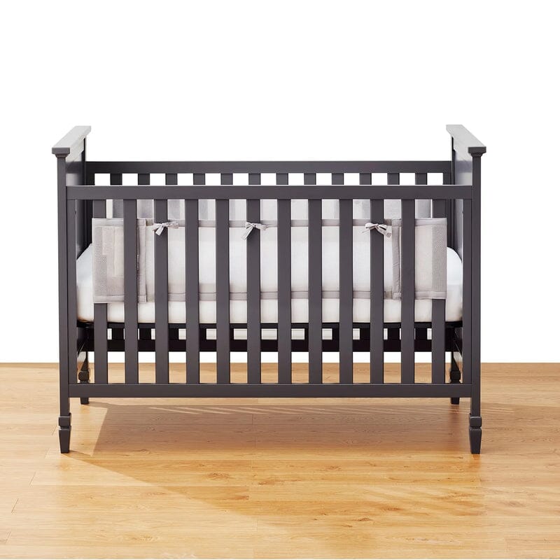 Halo Breathable Mesh Crib Liner for Full Sized Solid End Crib - White- Strolleria