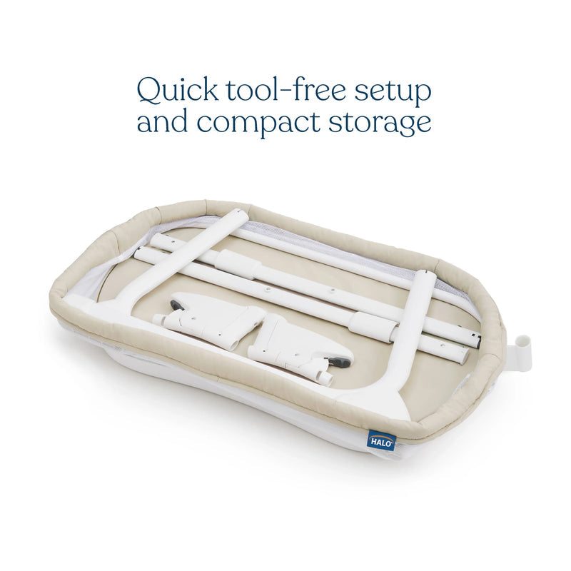 Halo BassiNest Lite Portable Bassinet - Oat- Strolleria