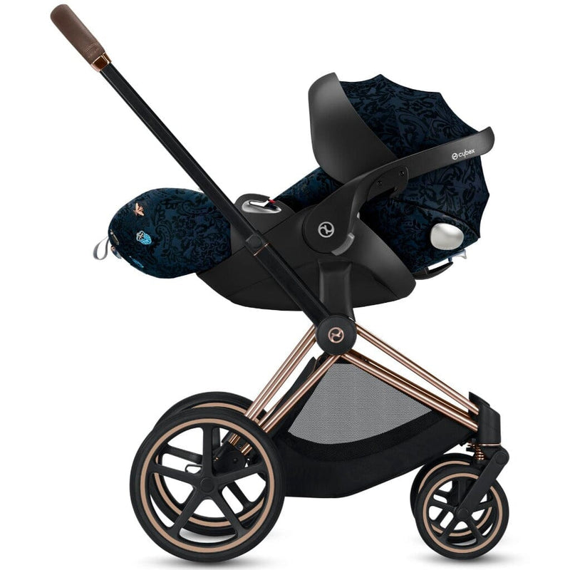 Cybex Cloud Q infant car seat on Priam stroller frame in Jewels of Nature collection colorway