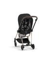 Black CYBEX MIOS 3 Single Stroller with Rose Gold Frame - Front Angle View | Strolleria