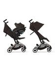 CYBEX LIBELLE Stroller + Cloud G Pro Infant Car Seat Travel System - Chocolate Brown - Bambi Baby