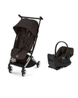 CYBEX LIBELLE Stroller + Cloud G Pro Infant Car Seat Travel System - Chocolate Brown - Bambi Baby