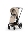 Beige CYBEX e-PRIAM Electric Stroller - Front Angle View | Strolleria