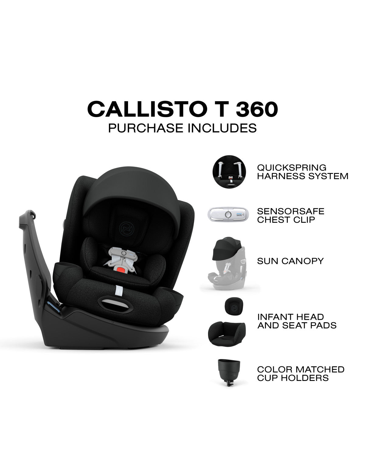 Cybex Callisto T 360 Rotating All-in-One Convertible Car Seat- Strolleria