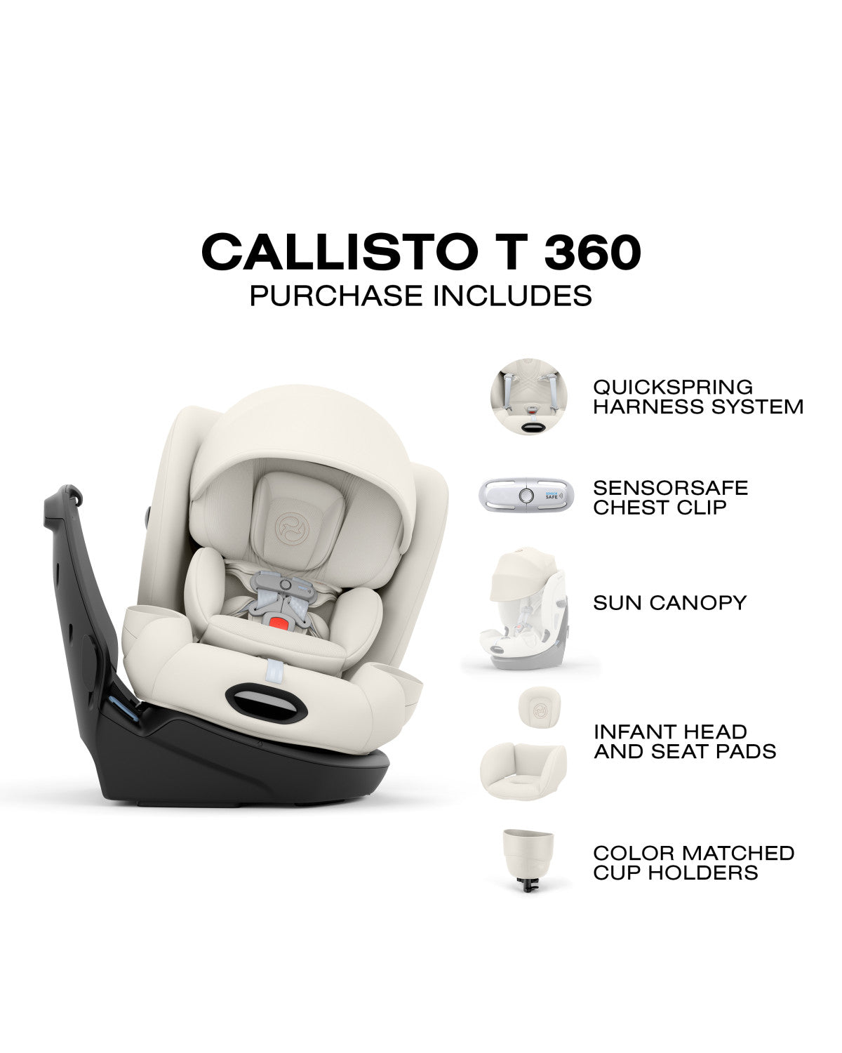 Cybex Callisto T 360 Rotating All-in-One Convertible Car Seat- Strolleria