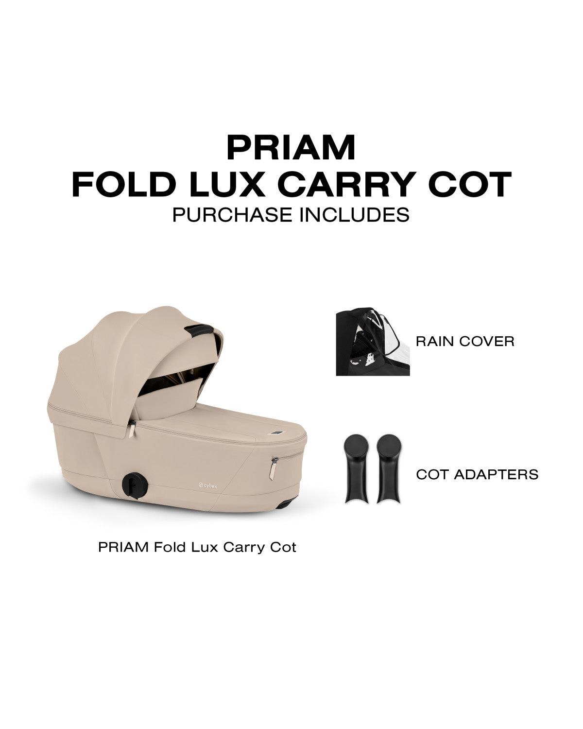 CYBEX PRIAM Fold Lux Carry Cot - Comfort Collection- Strolleria