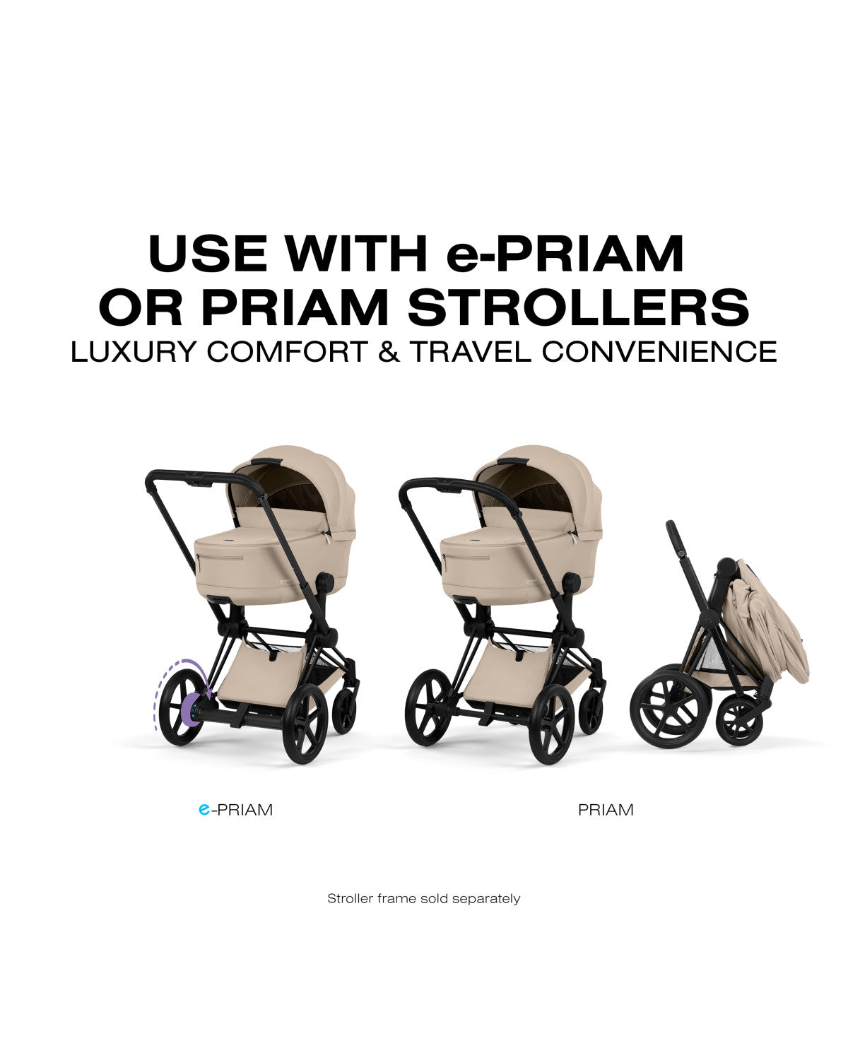 CYBEX PRIAM Fold Lux Carry Cot - Comfort Collection- Strolleria