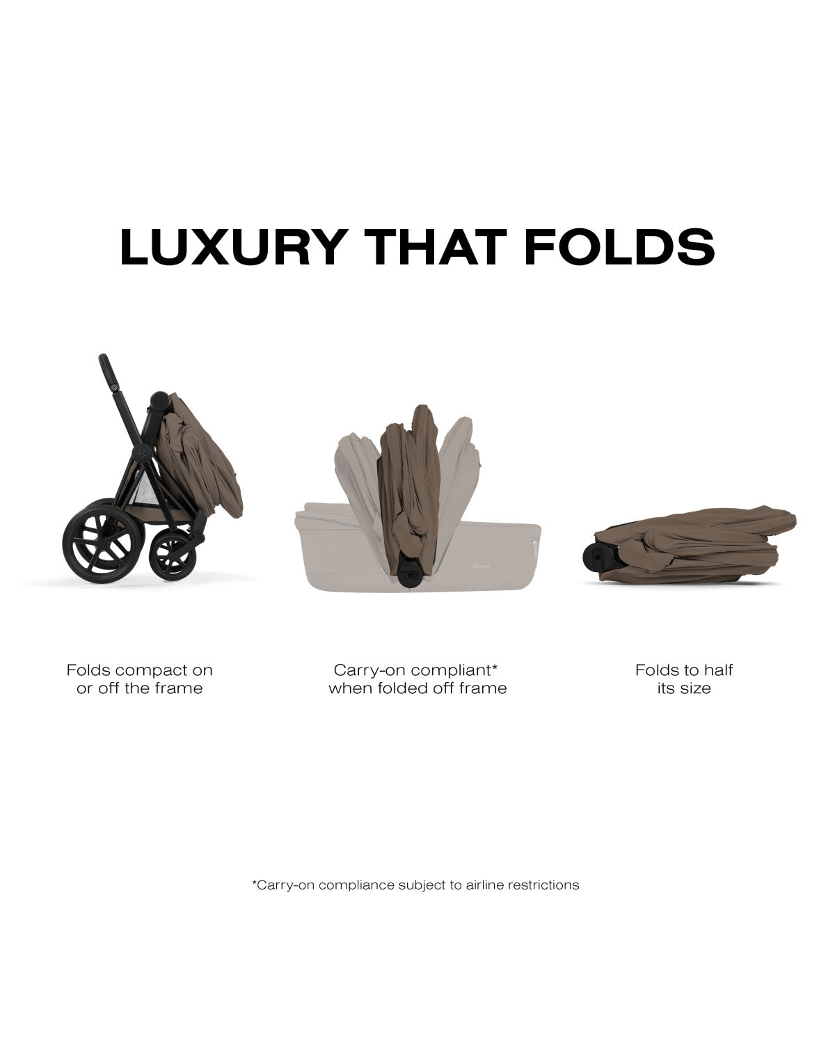 CYBEX PRIAM Fold Lux Carry Cot - Comfort Collection- Strolleria