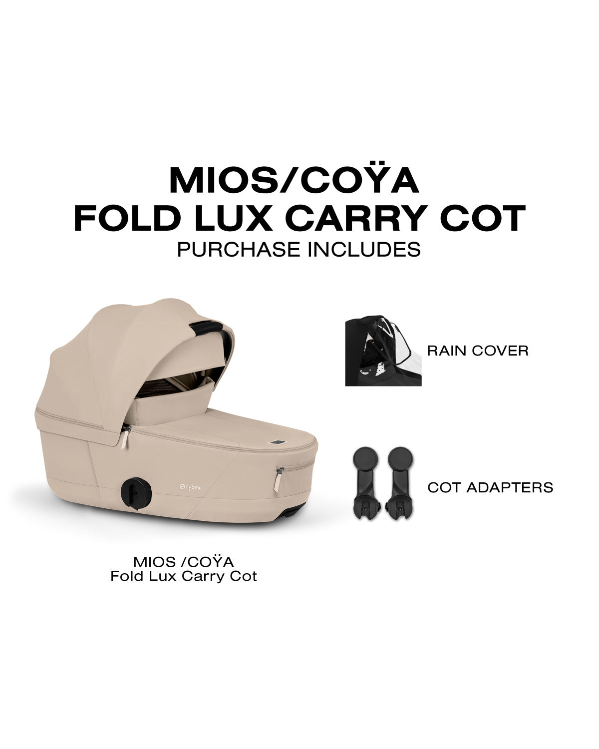 CYBEX MIOS/COYA Fold Lux Carry Cot - Comfort Collection- Strolleria