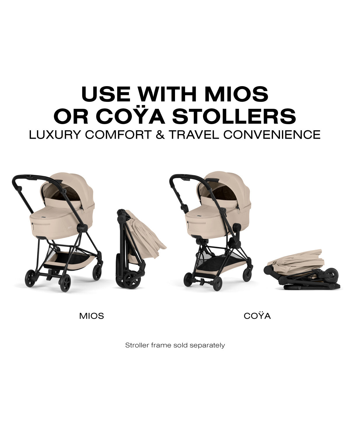 CYBEX MIOS/COYA Fold Lux Carry Cot - Comfort Collection- Strolleria