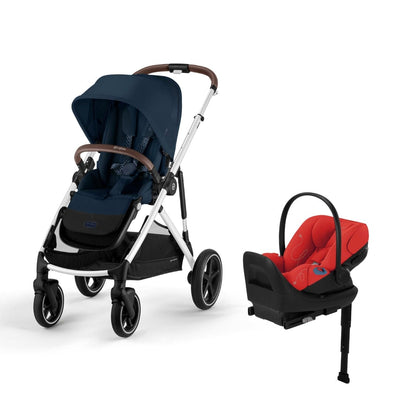 Cybex Gazelle S 2 and Cloud G Lux Travel System - Ocean Blue / Hibiscus Red