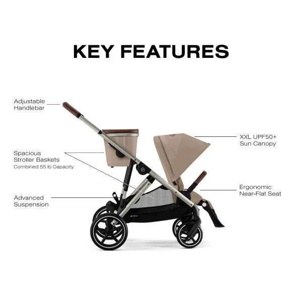 CYBEX Gazelle S Stroller + Cot Travel System- Strolleria