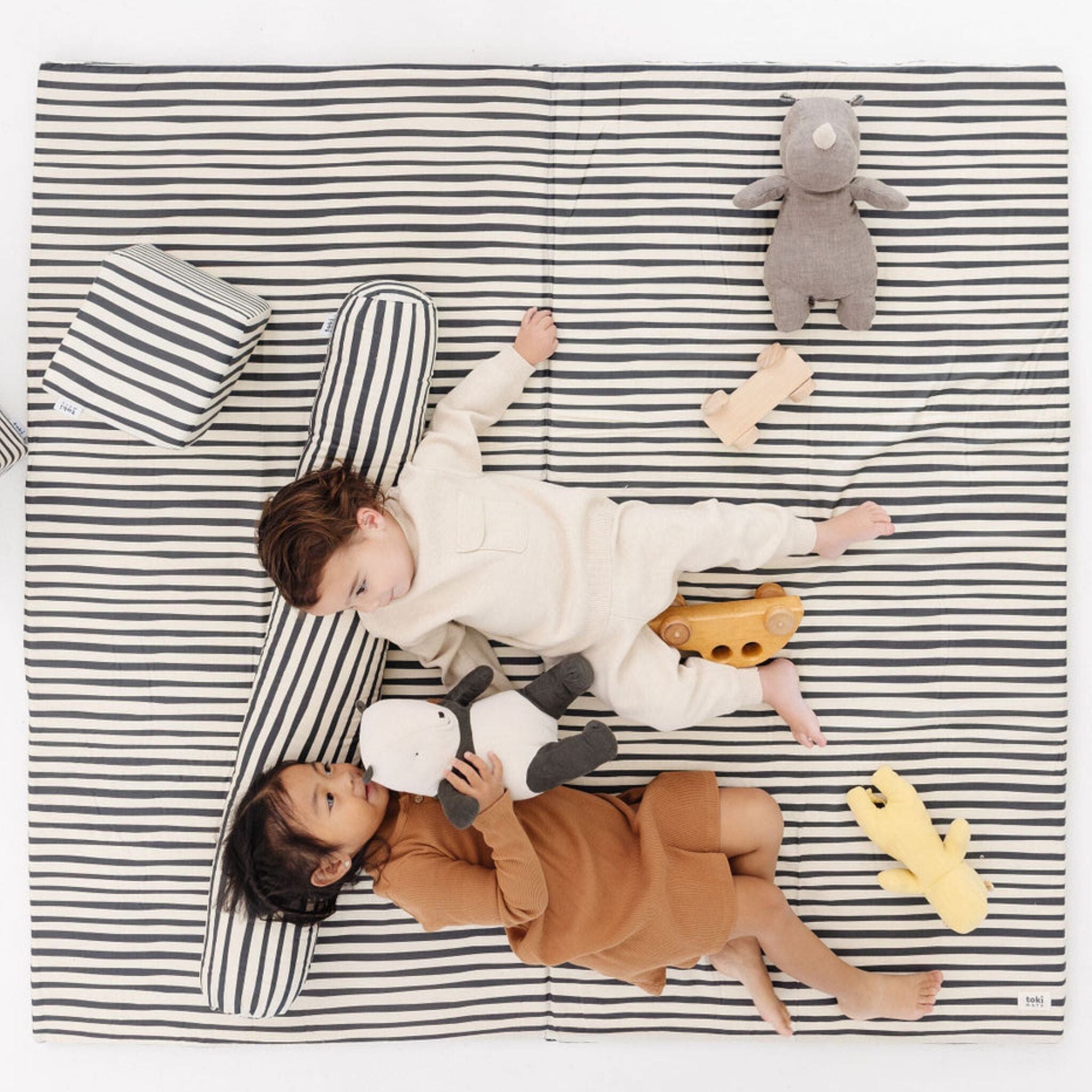 Toki Kids Bold Stripe Organic Cotton Mat- Strolleria