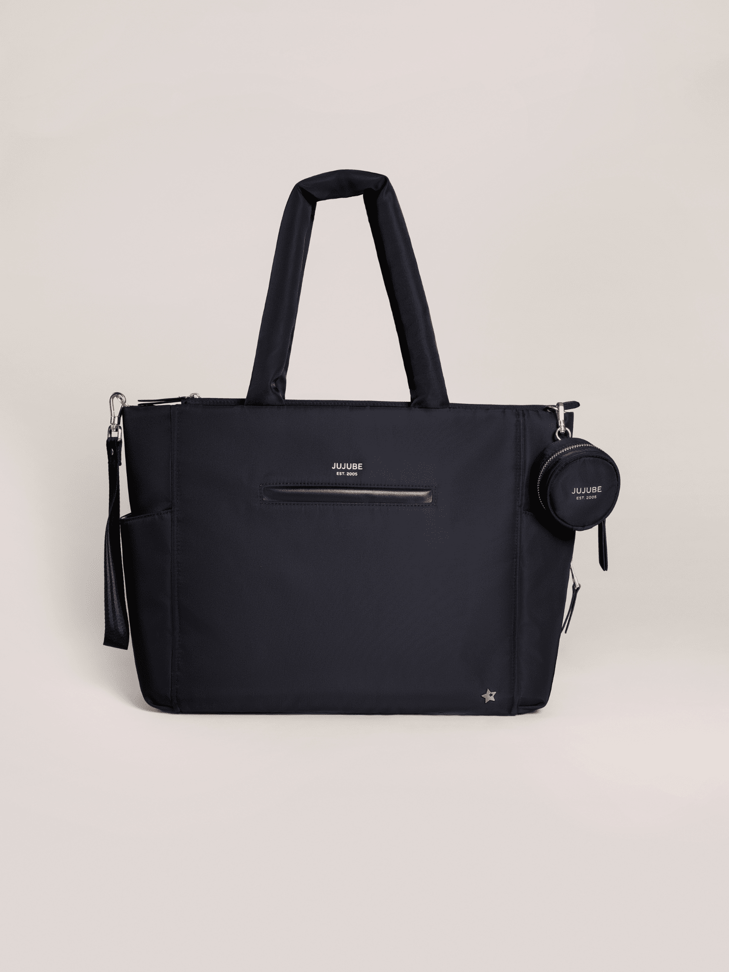 JuJuBe Utility-Strap Tote Diaper Bag - Black- Strolleria
