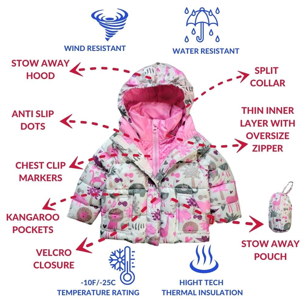 Onekid Car Seat Coat | The Road Coat Vegan - Safari Print- Strolleria
