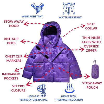 Onekid Car Seat Coat | The Road Coat Vegan - Purple