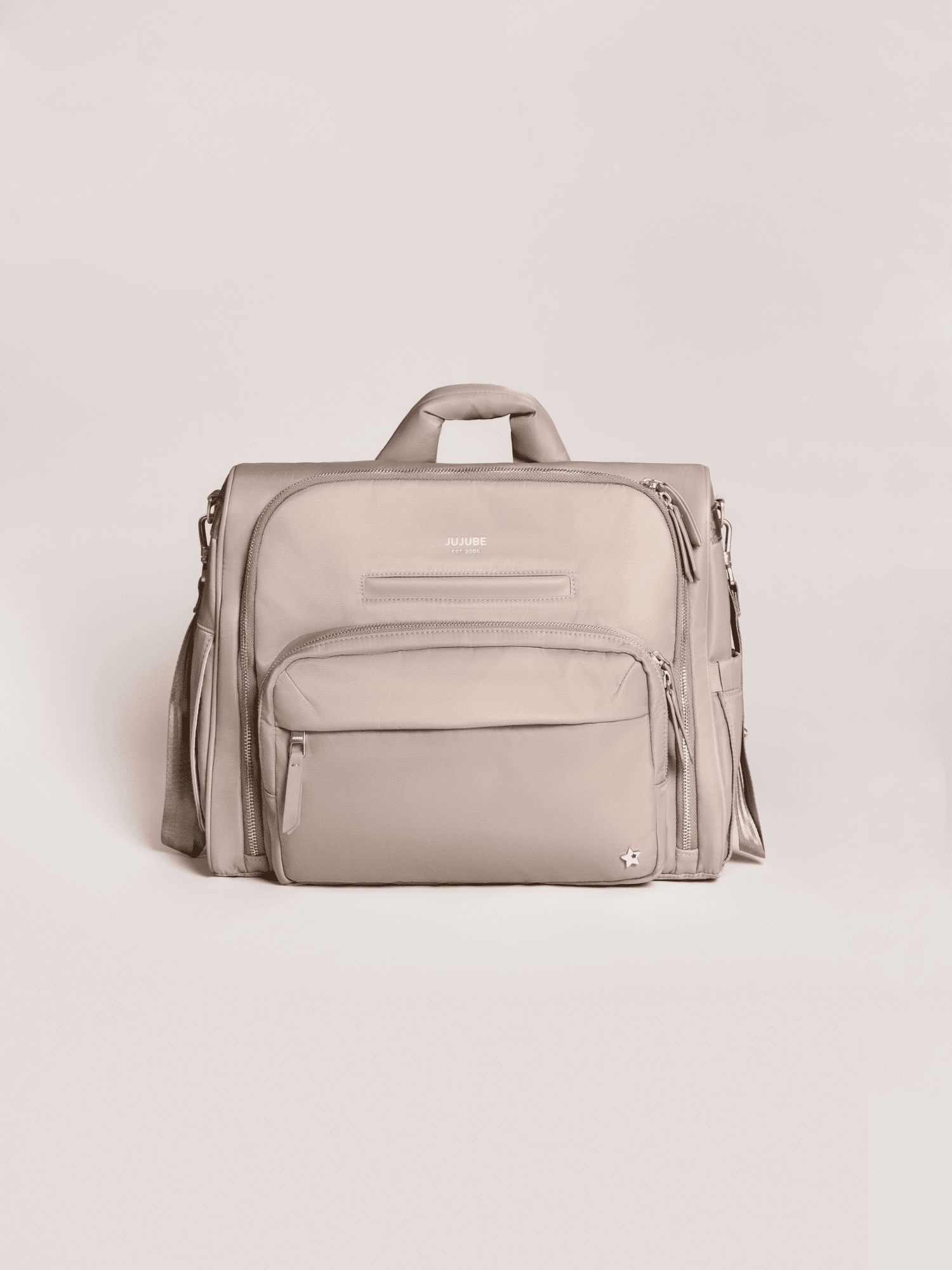 JuJuBe Satchel Diaper Bag - Taupe- Strolleria