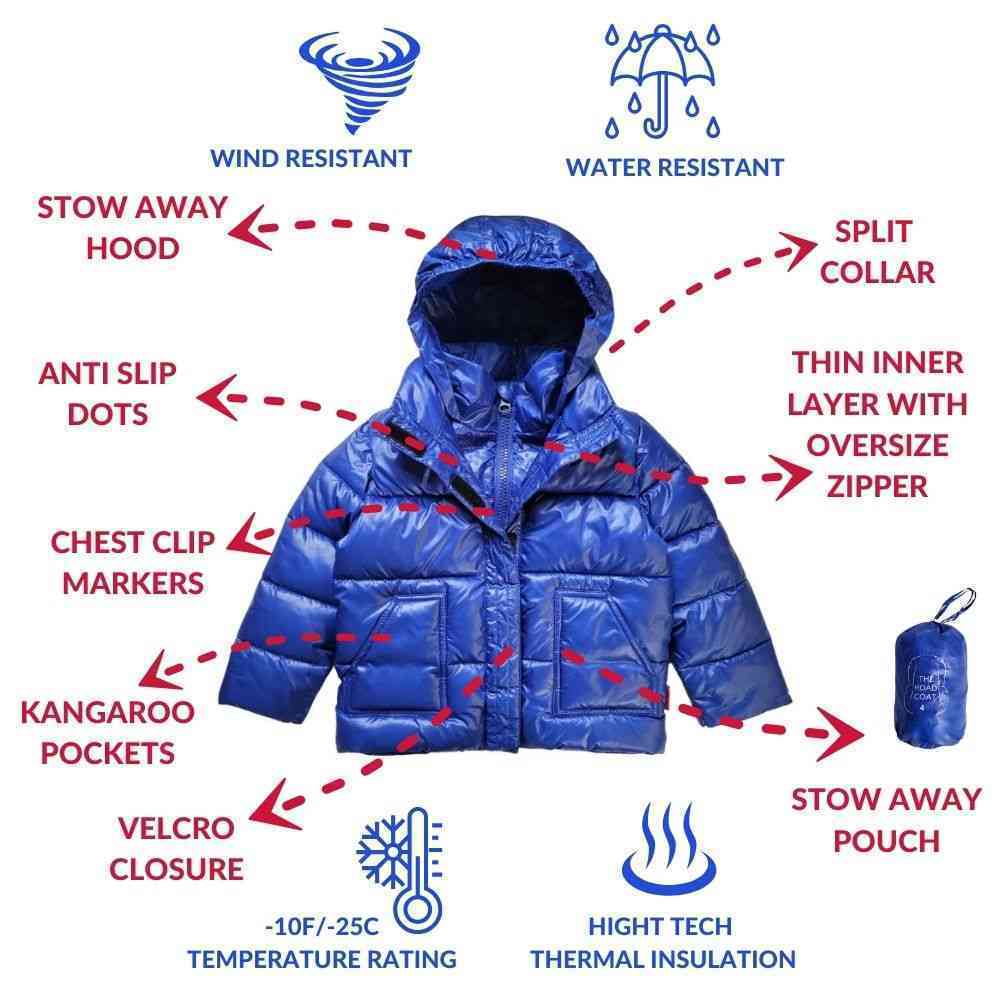Onekid Car Seat Coat | The Road Coat Vegan - Royal Blue- Strolleria