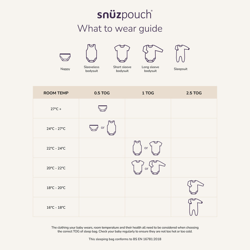 Snuz SnuzPouch Sleeping Bag - Sage Cross