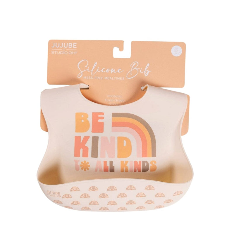 JuJuBe Silicone Bib - Be Kind Rainbows