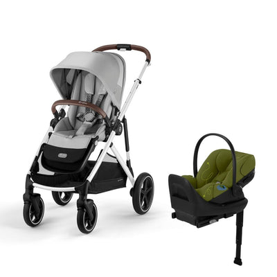 Cybex Gazelle S 2 and Cloud G Lux Travel System - Lava Grey / Nature Green