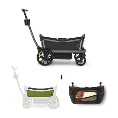 Veer Cruiser City / Cruiser City XL Wagon and Foldable Storage Basket Bundle