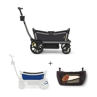 Veer Cruiser City / Cruiser City XL Wagon and Foldable Storage Basket Bundle