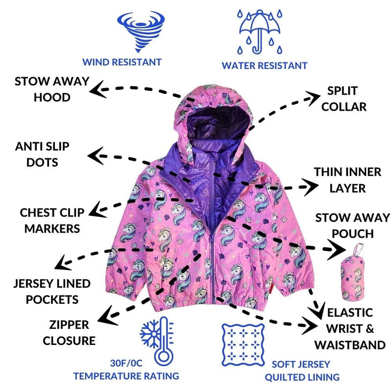 Onekid Car Seat Coat | The Road Coat Transition - Unicorn Print