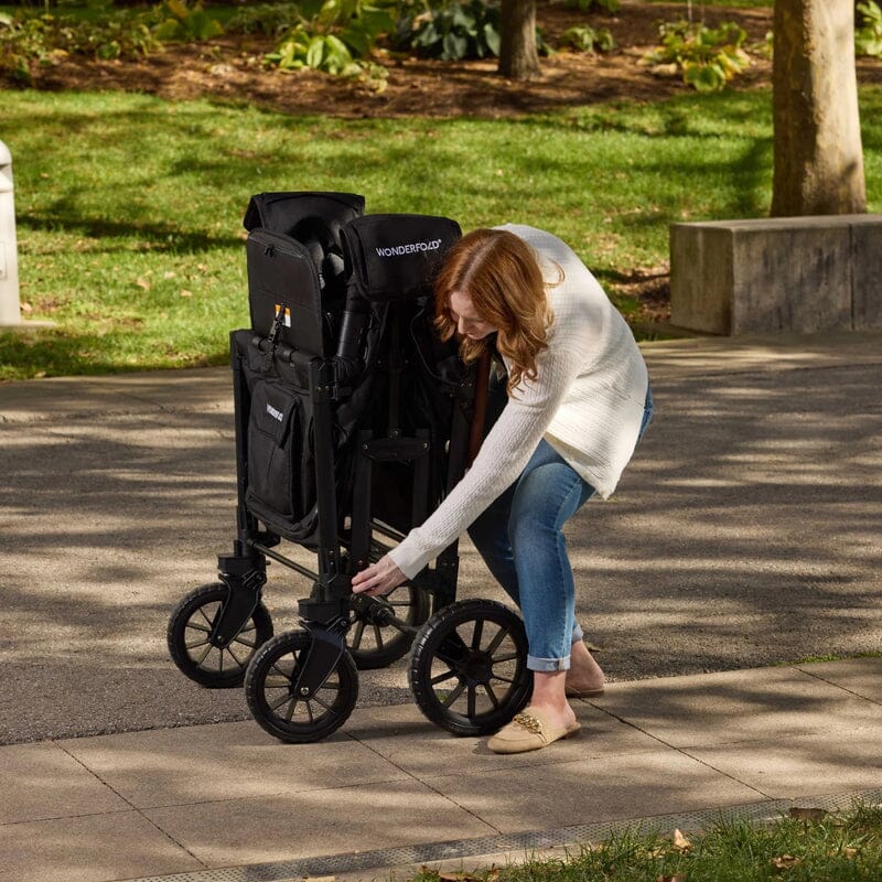 WonderFold W4 Luxe Pro 4-Seater Stroller Wagon - Jet Black