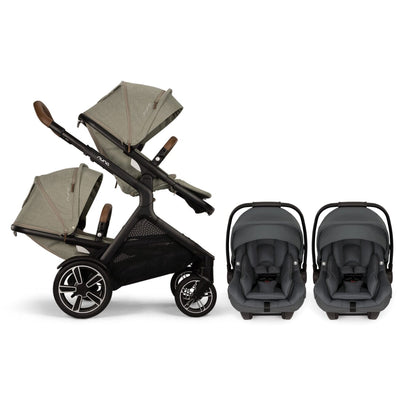 Nuna DEMI Next with Rider Board and PIPA aire RX Twin Travel System