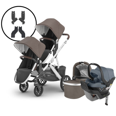 2024 UPPAbaby Vista V2 Double Stroller and Mesa Max Travel System - Theo / Gregory