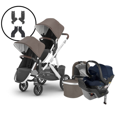 2024 UPPAbaby Vista V2 Double Stroller and Mesa Max Travel System - Theo / Noa