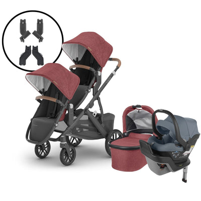 2024 UPPAbaby Vista V2 Double Stroller and Mesa Max Travel System - Lucy / Gregory