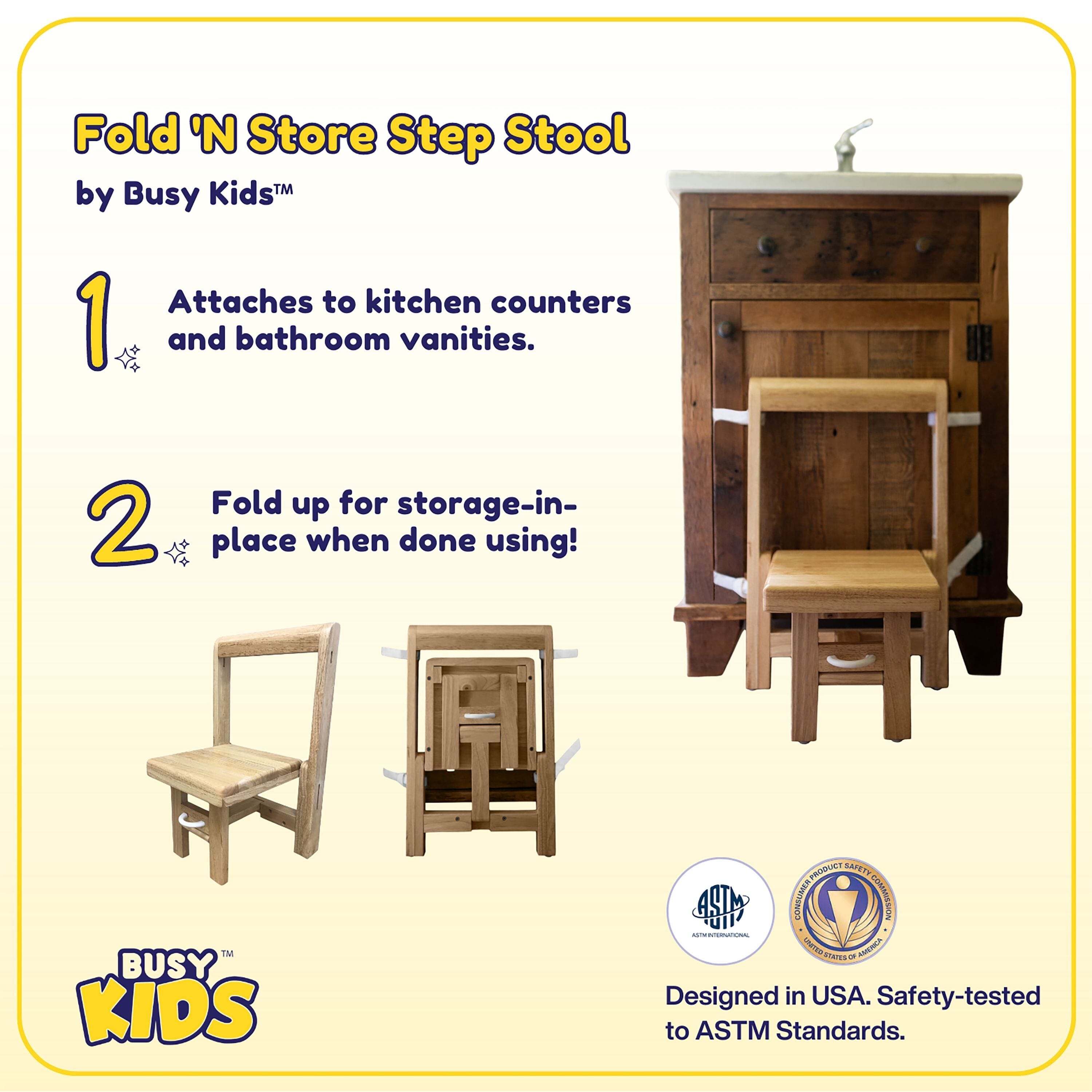 Busy Kids Fold 'N Store Step Stool- Strolleria