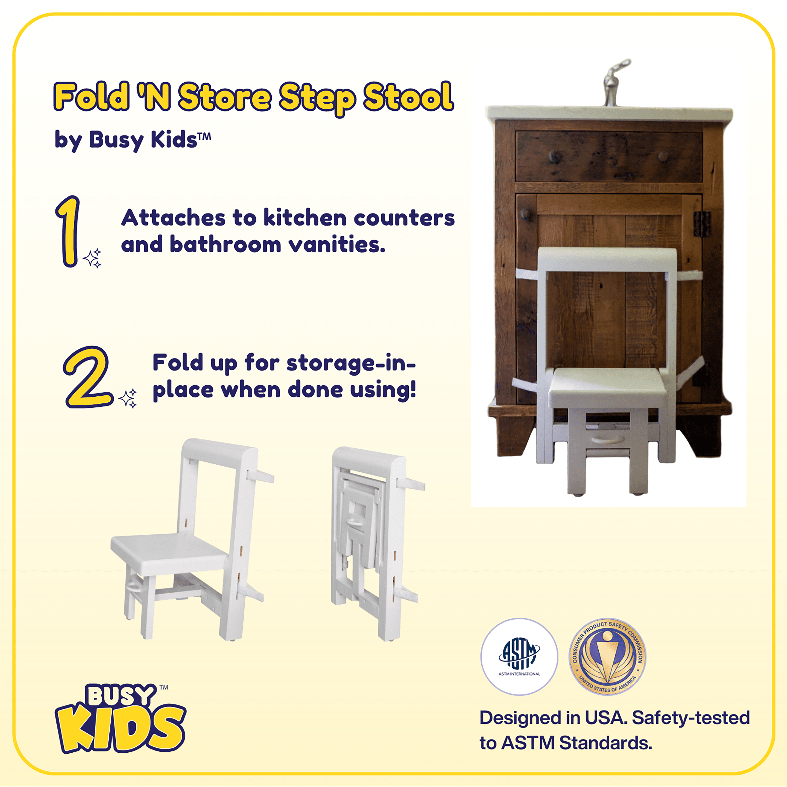 Busy Kids Fold 'N Store Step Stool- Strolleria