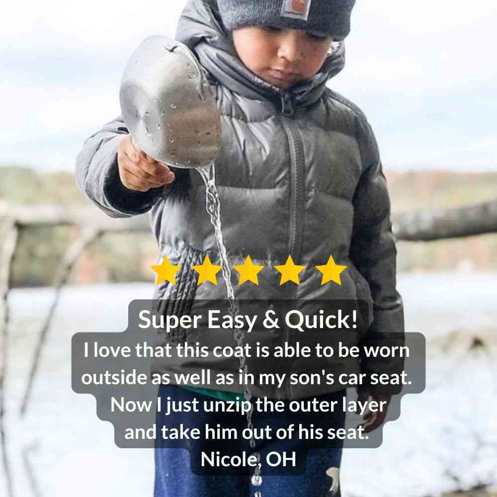 Onekid Car Seat Coat | The Road Coat Down - Platinum- Strolleria