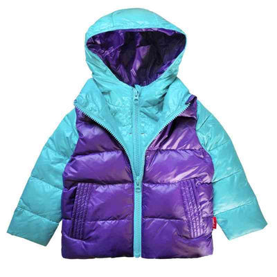 Onekid Car Seat Coat | The Road Coat Down - Aqua/Purple