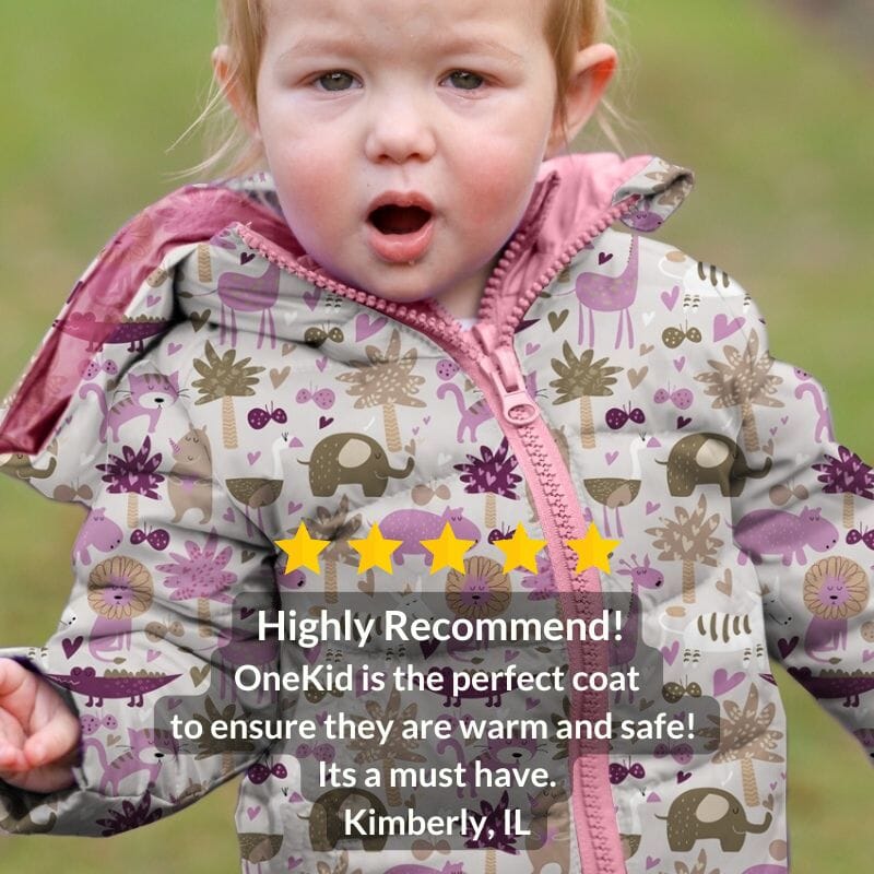 Onekid Car Seat Coat | The Road Coat Down - Safari Print- Strolleria