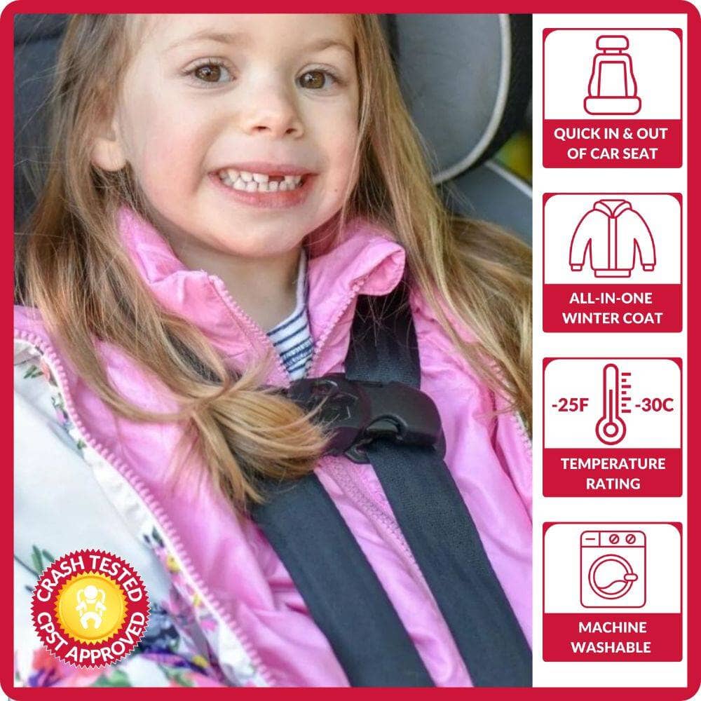 Onekid Car Seat Coat | The Road Coat Down - Floral Print- Strolleria