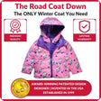 Onekid Car Seat Coat | The Road Coat Down - Unicorn Print - Bambi Baby