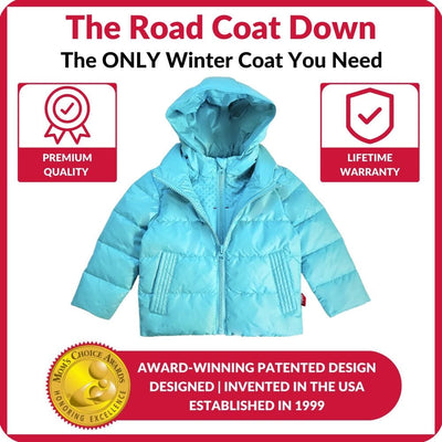 Onekid Car Seat Coat | The Road Coat Down - Aqua