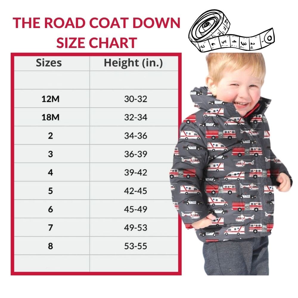 Onekid Car Seat Coat | The Road Coat Down - Rescue Print- Strolleria