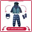 Onekid Car Seat Coat | The Road Coat Down - Navy/Teal - Bambi Baby