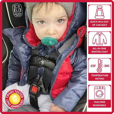 Onekid Car Seat Coat | The Road Coat Down - Navy/Red