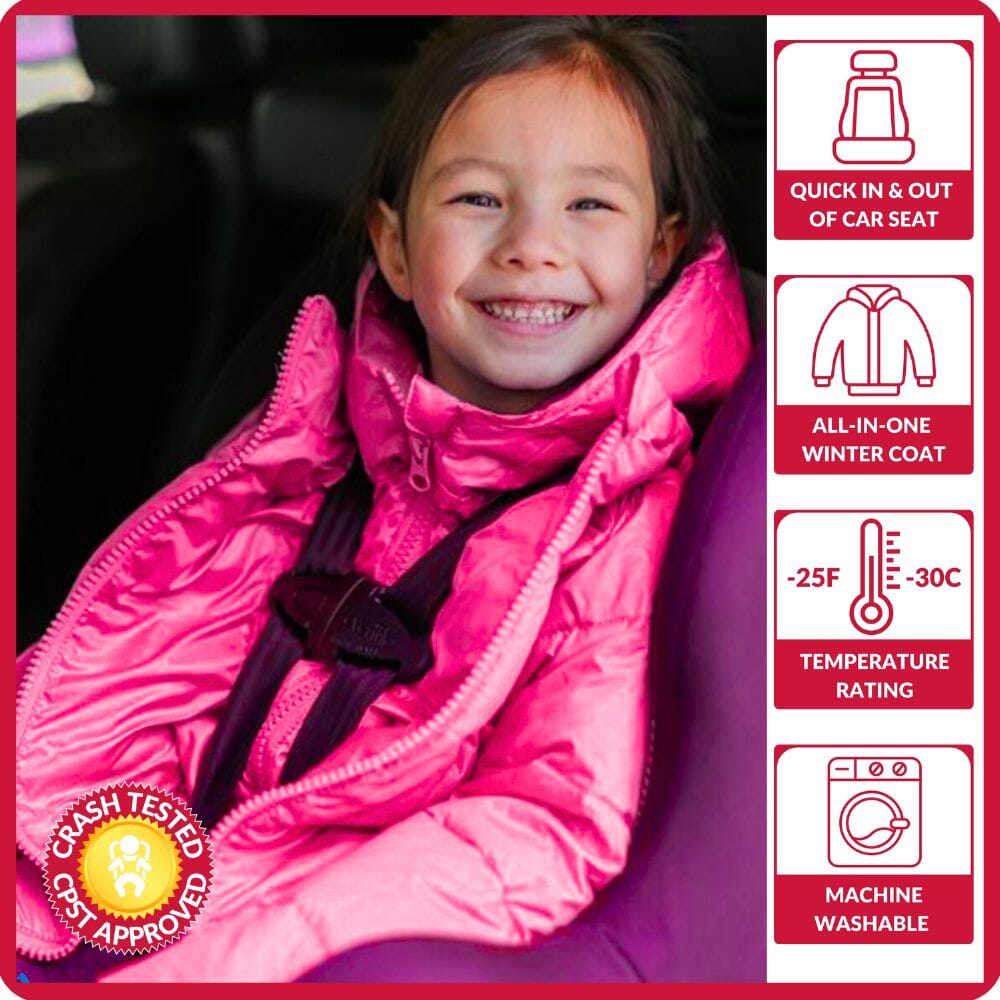 Onekid Car Seat Coat | The Road Coat Down - Fuchsia- Strolleria