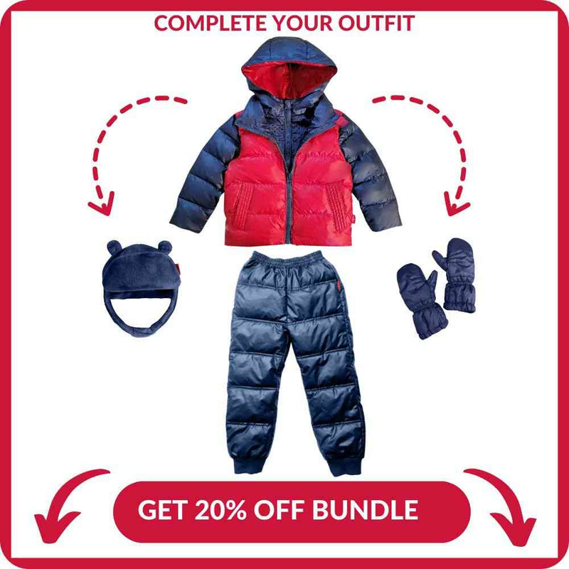 Onekid Car Seat Coat | The Road Coat Down - Navy/Red